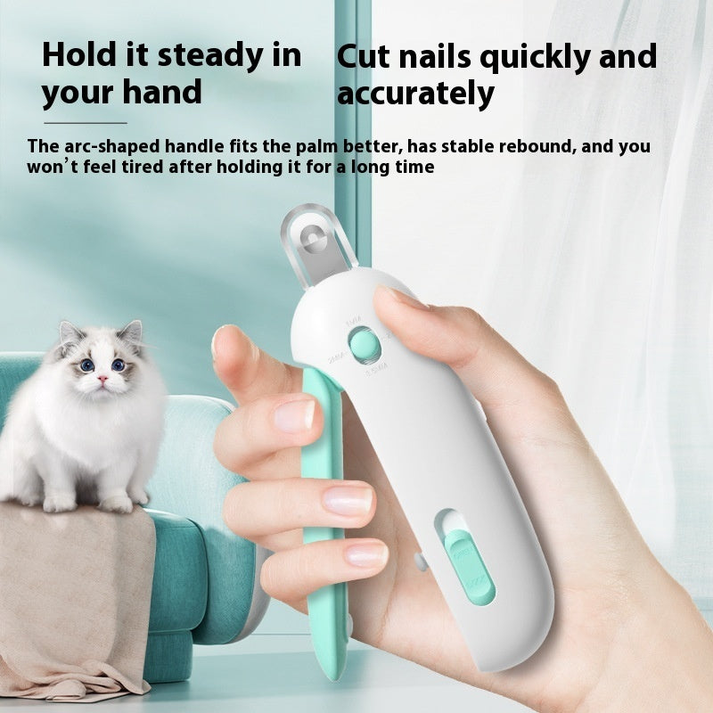 Pet Nail Clippers with Adjustable Aperture - Safe &amp; Easy to Use for Cats &amp; Small Dogs