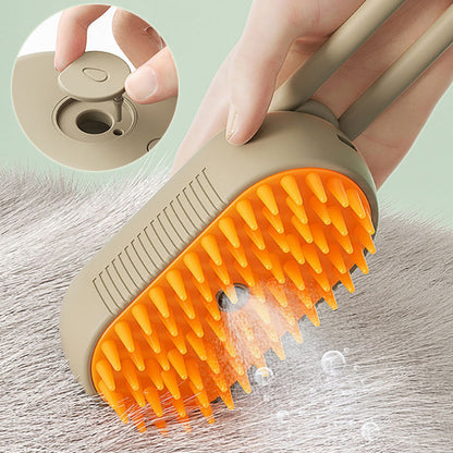 Steam Pet Brush Pet Grooming Brush Spray Function Brush Anti-Static Pet Brush Cat Grooming Tool Dog Grooming Brush Silicone Teeth Pet Brush USB Rechargeable Pet Brush Gentle Pet Comb Grooming Tool for Cats and Dogs