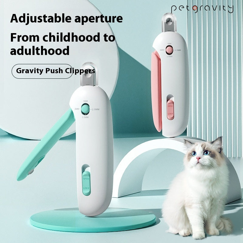 Pet Nail Clippers with Adjustable Aperture - Safe &amp; Easy to Use for Cats &amp; Small Dogs