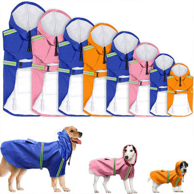 Spring and summer new dog raincoat waterproof cape