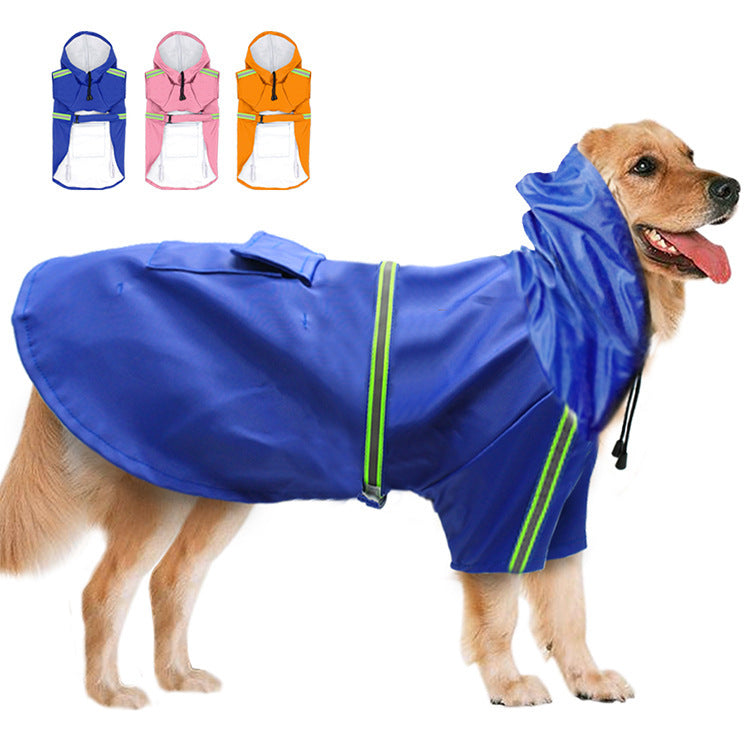 Spring and summer new dog raincoat waterproof cape