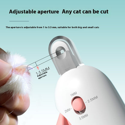 Pet Nail Clippers with Adjustable Aperture - Safe &amp; Easy to Use for Cats &amp; Small Dogs