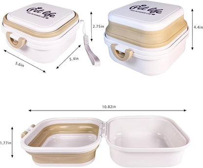 Portable Double-Layer Dog Water &amp; Food Bowl | Perfect for Outdoor Adventures | BPA-Free