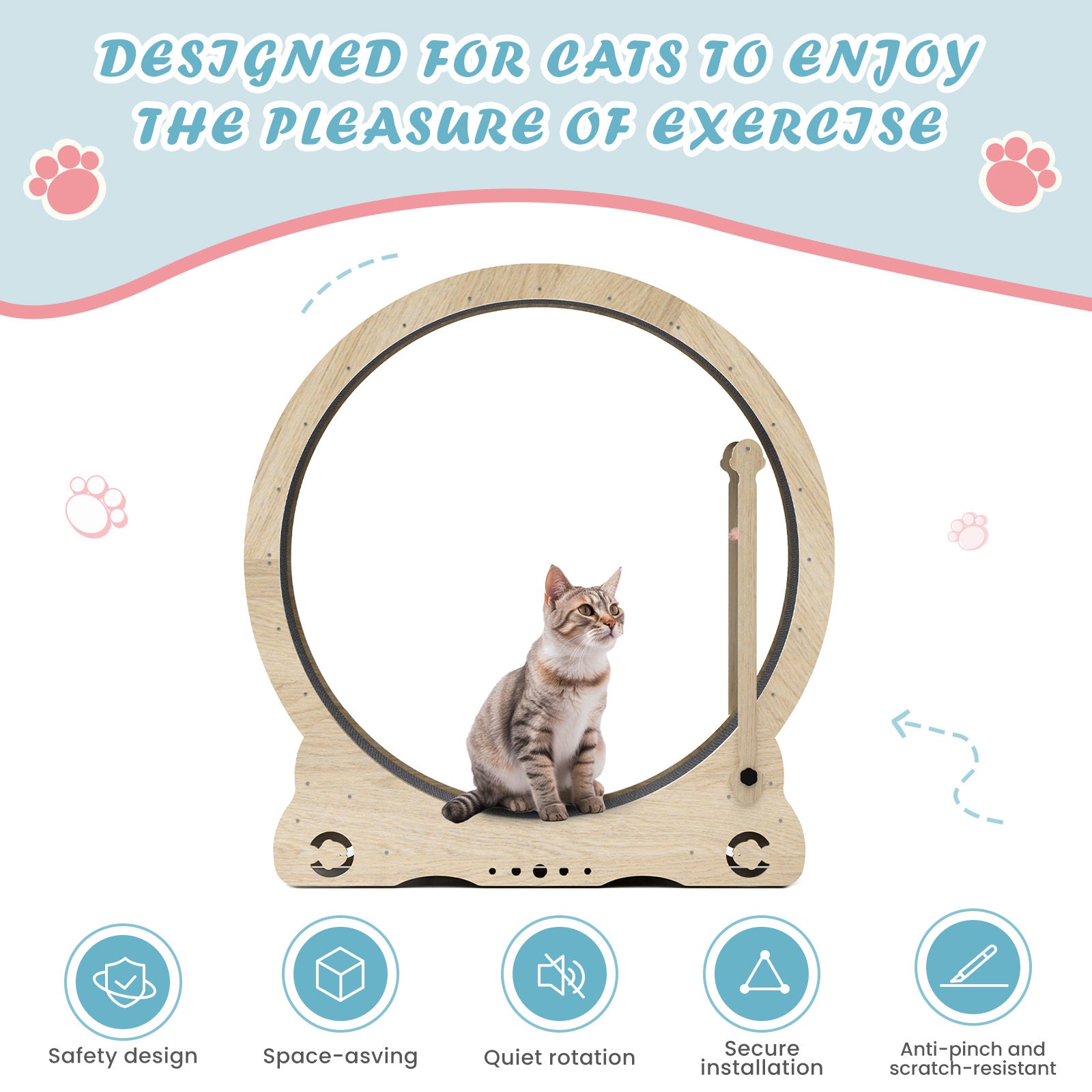 Accordion Cat Toy Interactive Cat Toy Cat Scratcher with Bell Magnetic Cat Toy Durable Cat Toy Scratch-Resistant Cat Toy Corrugated Paper Cat Toy Fun Cat Toy Indoor Cat Exercise Toy Unique Cat Toy
burrow bed for cats
Cat bed
pet accessories
Cat Exercise Wheels - Indoor Cat Treadmill/safe
quiet&amp; space-saving design for active cats