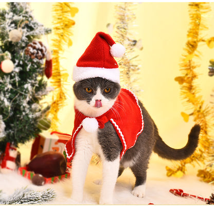 Pet Christmas Suit Cat Dog Cloak Hat
pet accessories