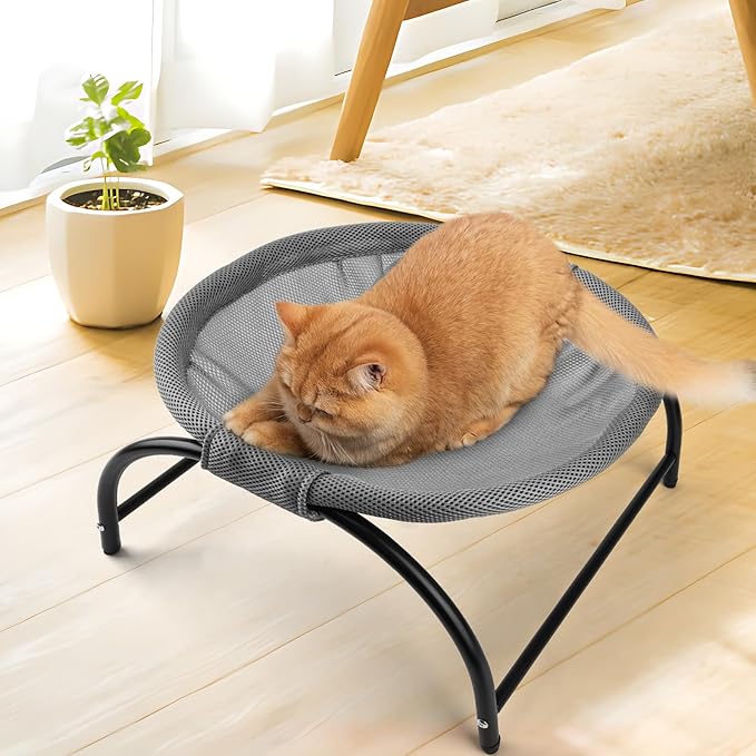 Cat Hammock Bed Elevated Pet Bed Moisture-Proof Cat Bed Pet Cot for Small Dogs Breathable Cat Bed Machine Washable Pet Bed Cat Bed for Indoor &amp; Outdoor Comfortable Pet Hammock Iron Frame Cat Bed Pet Bed for Cats and Small Dogs
anti-slip pet bed
burrow bed for cats
Cat bed
covered cat bed
cozy cat nest
fluffy cat bed
pet accessories
plush pet bed
soft cat bed
washable cat bed