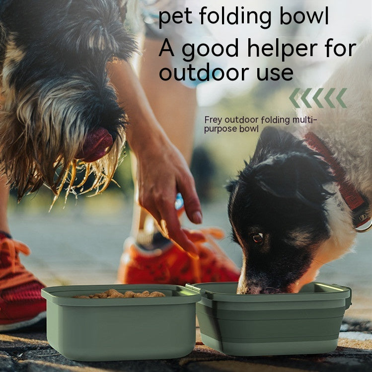 Portable Double-Layer Dog Water &amp; Food Bowl | Perfect for Outdoor Adventures | BPA-Free