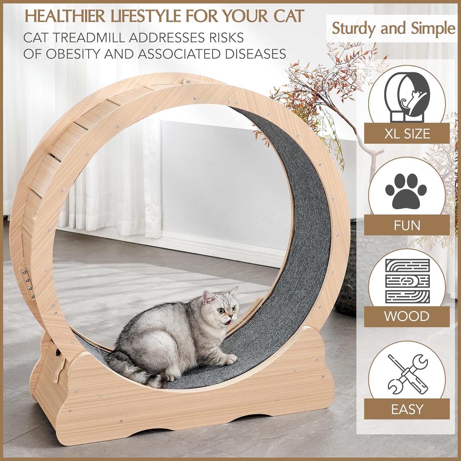 Accordion Cat Toy Interactive Cat Toy Cat Scratcher with Bell Magnetic Cat Toy Durable Cat Toy Scratch-Resistant Cat Toy Corrugated Paper Cat Toy Fun Cat Toy Indoor Cat Exercise Toy Unique Cat Toy
burrow bed for cats
Cat bed
pet accessories
Cat Exercise Wheels - Indoor Cat Treadmill/safe
quiet&amp; space-saving design for active cats