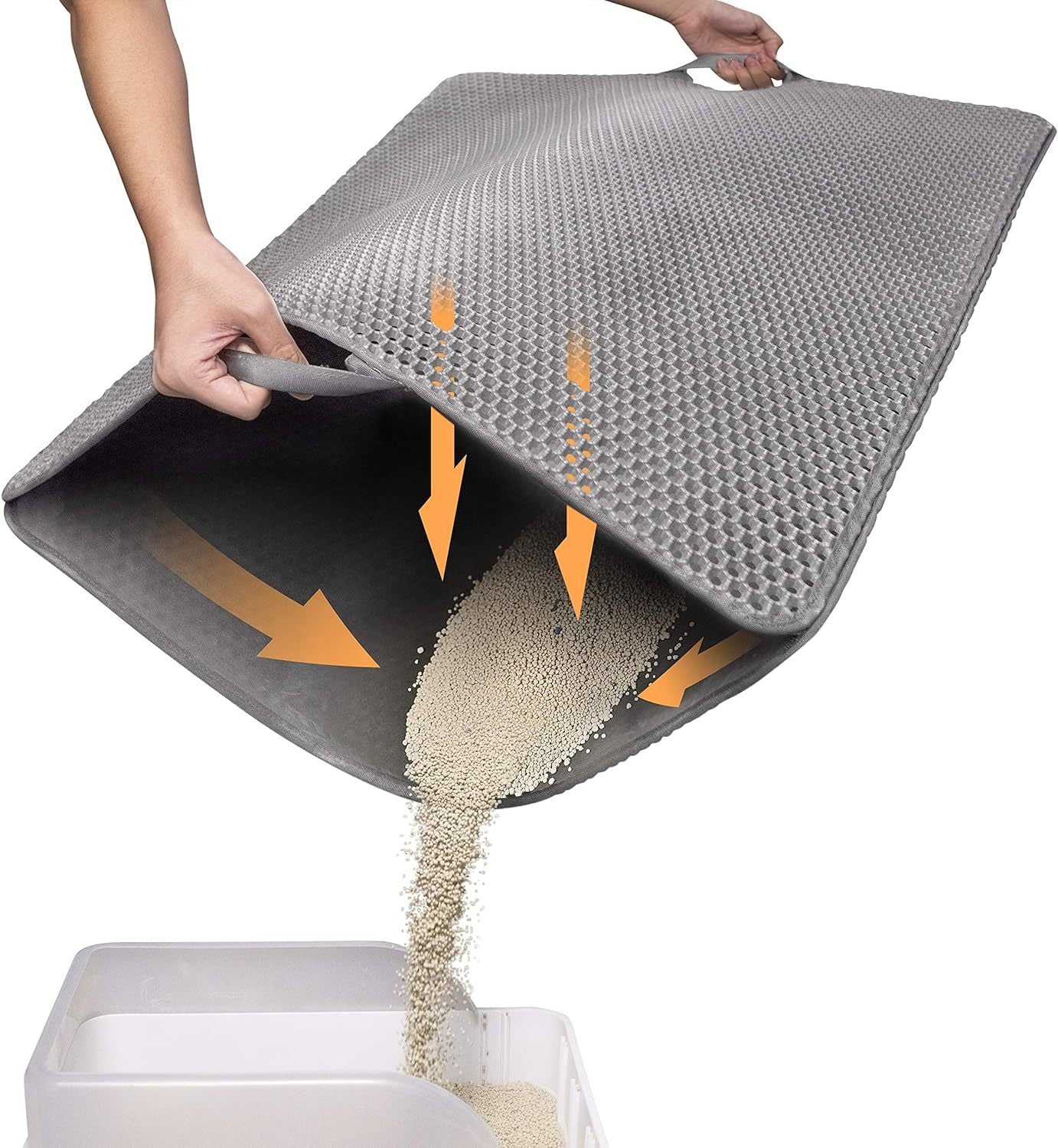 cat Litter Mat Litter Trapping Mat Waterproof Cat Mat Double Layer Litter Mat Honeycomb Cat Mat Cat Mat for Litter Box Non-Slip Cat Mat EVA Cat Litter Mat Cat Litter Scatter Control Easy Clean Cat Mat