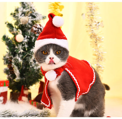 Pet Christmas Suit Cat Dog Cloak Hat
pet accessories