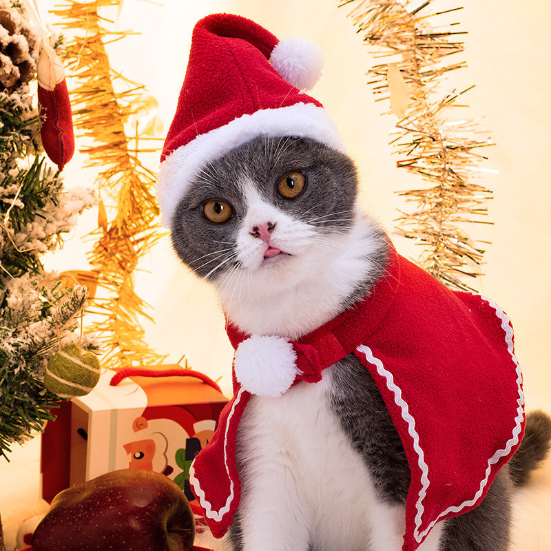 Pet Christmas Suit Cat Dog Cloak Hat
pet accessories