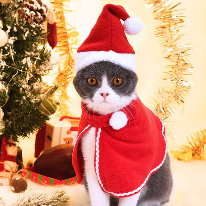 Pet Christmas Suit Cat Dog Cloak Hat
pet accessories